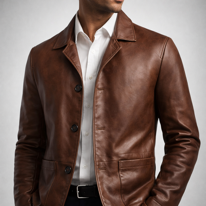 Harlan Leather Blazer