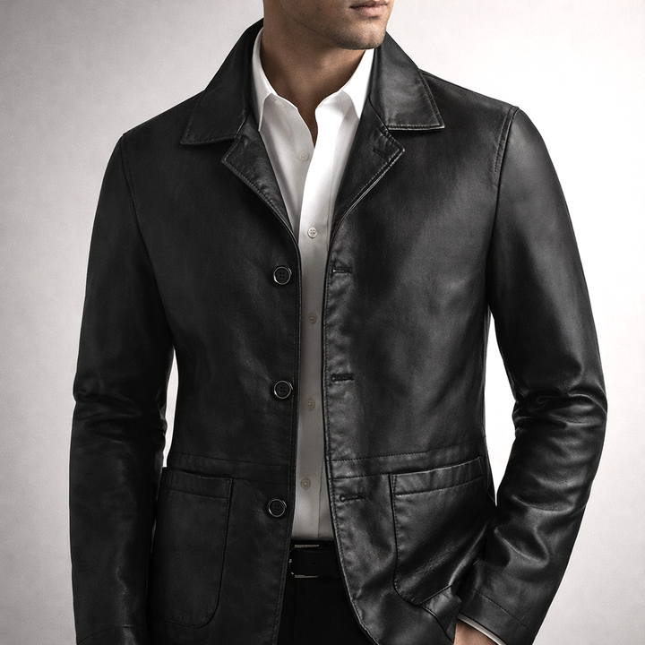 Harlan Leather Blazer