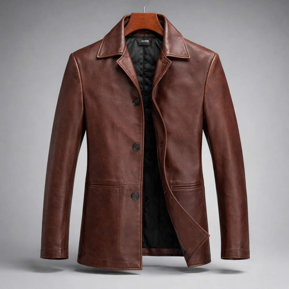 Harlan Leather Blazer