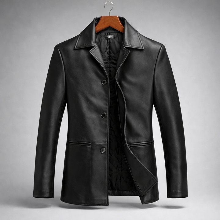 Harlan Leather Blazer
