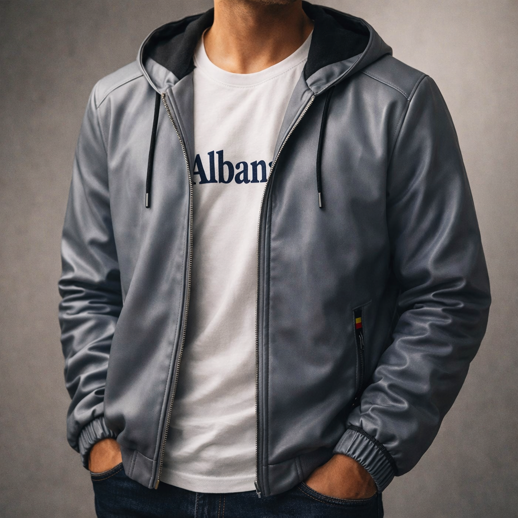 Callum Leather Hoodie