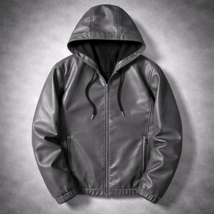 Callum Leather Hoodie