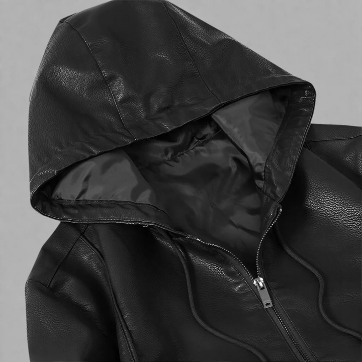 Callum Leather Hoodie