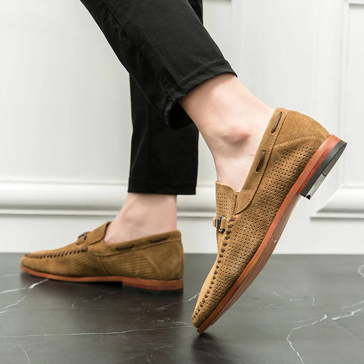 Athen Genuine Suede Loafers