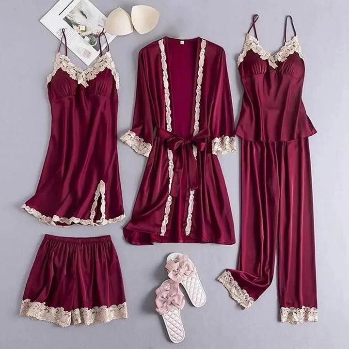Brooklace 5 Pc Satin Set