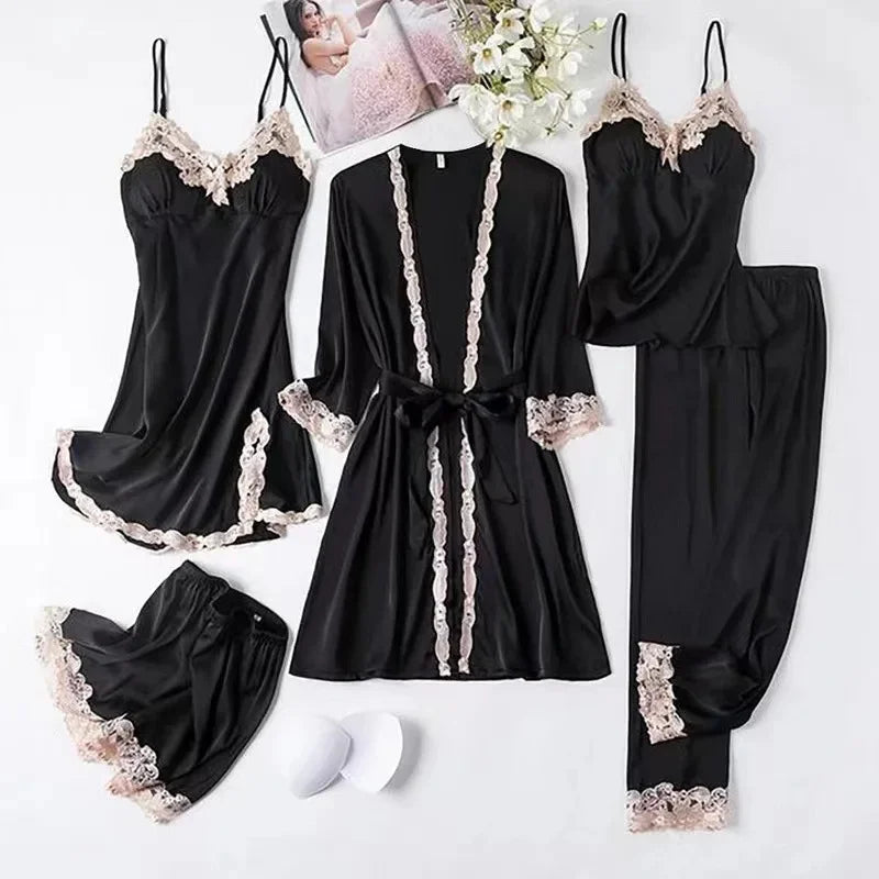 Brooklace 5 Pc Satin Set