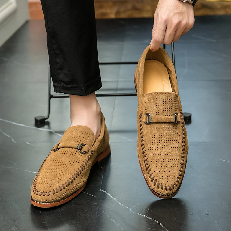 Athen Genuine Suede Loafers